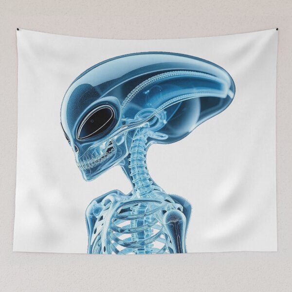 Item preview, Ethereal Bioluminescent Alien Anatomy X-Ray Art designed and sold by MartinxMarie.