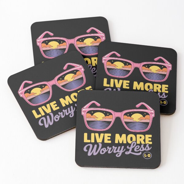 Item preview, Live More Worry Less Inspirational Positive Thoughts Women designed and sold by BlueCreator-inc.