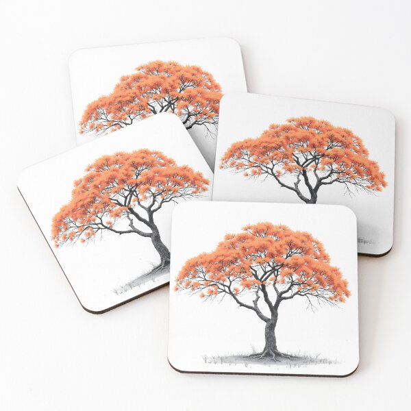 Item preview, Sketch of a Flamboyant tree designed and sold by Petalandfur.