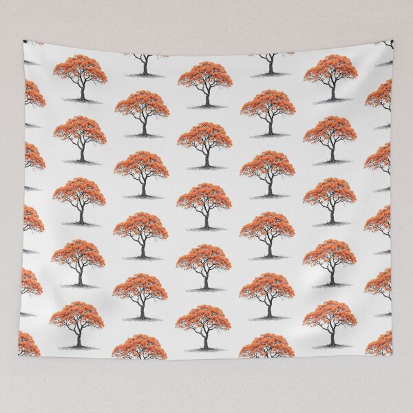 Item preview, Sketch of a Flamboyant tree designed and sold by Petalandfur.