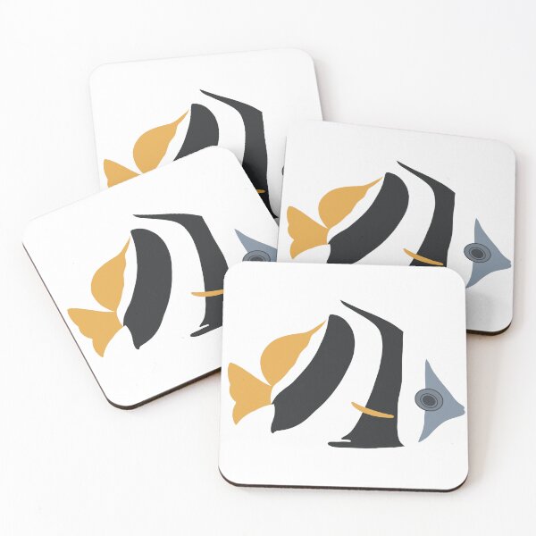 Item preview, Minimalistic and colourful illustration of a bannerfish designed and sold by UMA Digital NL.
