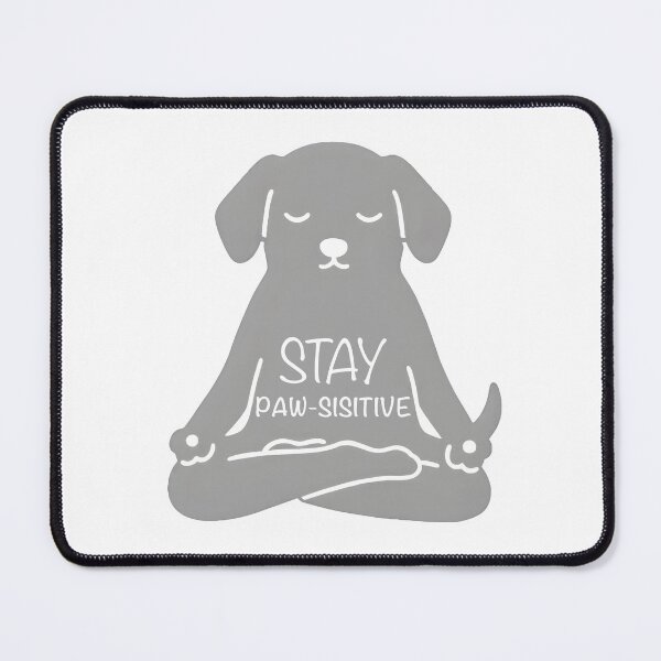 Item preview, Stay Paw-sitive Dog Yoga Illustration – Cute Meditation Puppy Art designed and sold by Senkov.