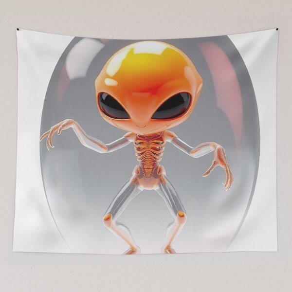 Item preview, Vibrant Bioluminescent Alien Specimen in Glass Capsule designed and sold by MartinxMarie.