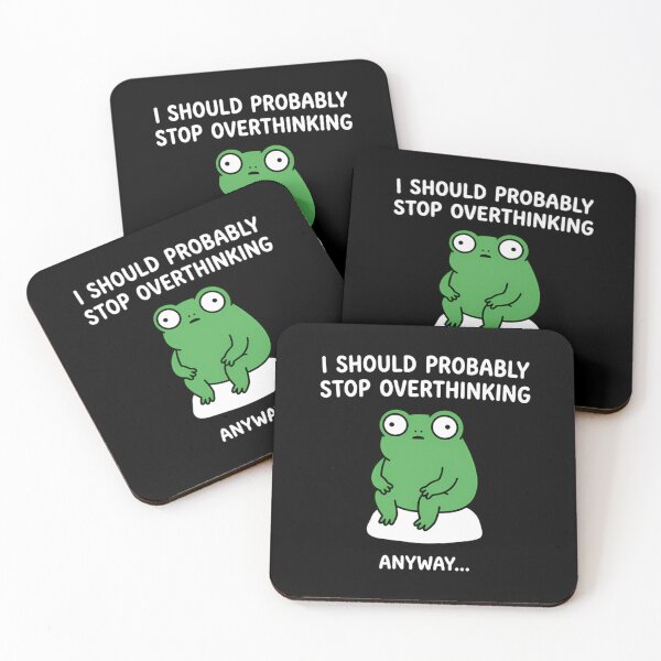 Item preview, Funny Overthinking Frog - Anxiety & Mental Health Humor designed and sold by Mason-Pride.