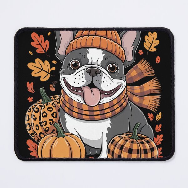 Item preview, French Bulldog Thanksgiving Leopard Pumpkins Fall Leaves  designed and sold by NailMolisa.