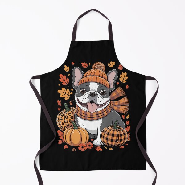 Item preview, French Bulldog Thanksgiving Leopard Pumpkins Fall Leaves  designed and sold by NailMolisa.