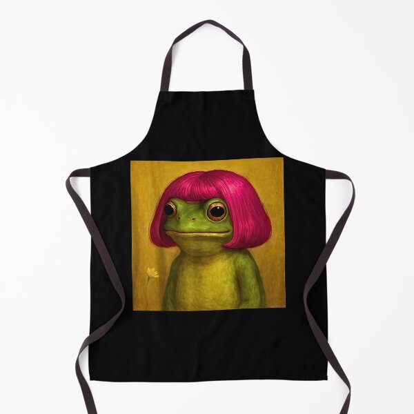 Item preview, funny frog girl bob hair meme art designed and sold by FerminVigo.