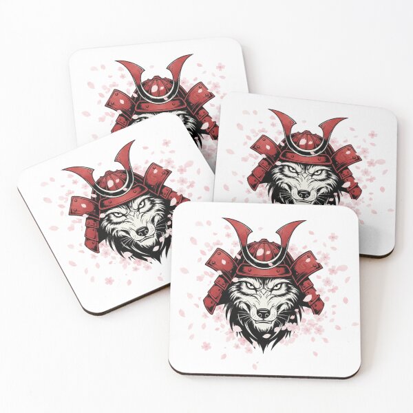 Item preview, Samurai Wolf Ronin - Japanese Ukiyo-e Style Ink Art designed and sold by Skill_&_Stone.