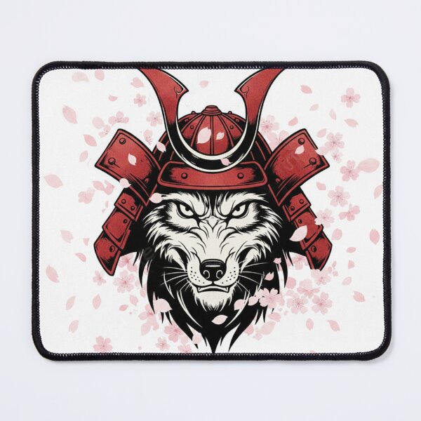 Item preview, Samurai Wolf Ronin - Japanese Ukiyo-e Style Ink Art designed and sold by Skill_&_Stone.