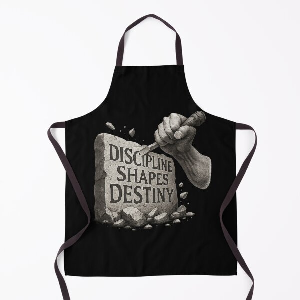 Item preview, Discipline Shapes Destiny - Stone Carving Illustration designed and sold by MKreative Studio.
