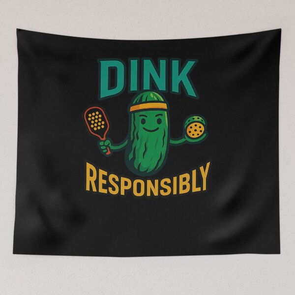 Item preview, Dink Responsibly Funny Pickle Character designed and sold by mossorbtk.