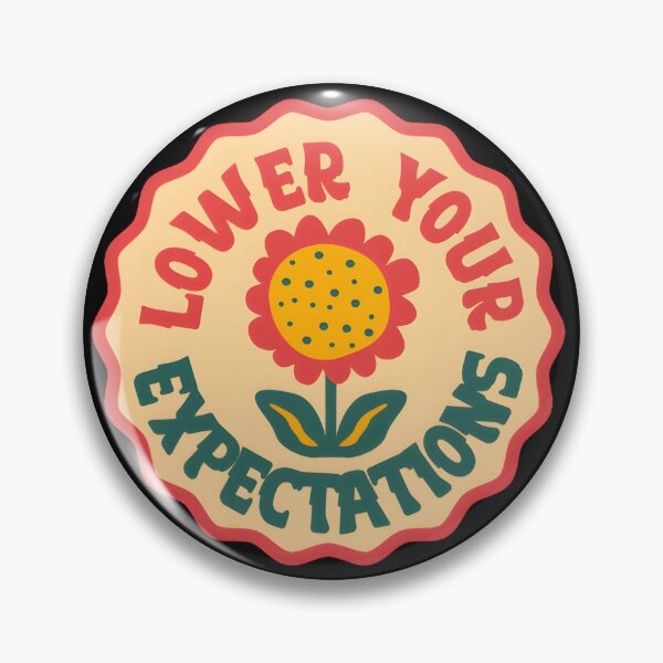 Item preview, Lower Your Expectations Retro Sunflower Quote Sticker designed and sold by Ayarachi.