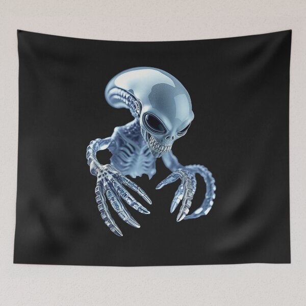 Item preview, Metallic Extraterrestrial Predator: Hyper-Realistic Sci-Fi Art designed and sold by MartinxMarie.
