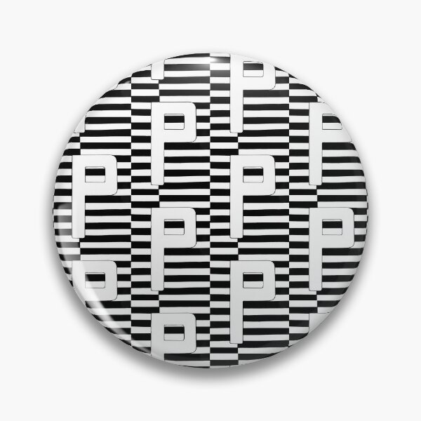 Item preview, Minimal Black and White Letter P-Abstract Typography Wall Art designed and sold by GTeoArt.