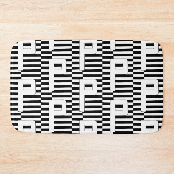 Item preview, Minimal Black and White Letter P-Abstract Typography Wall Art designed and sold by GTeoArt.