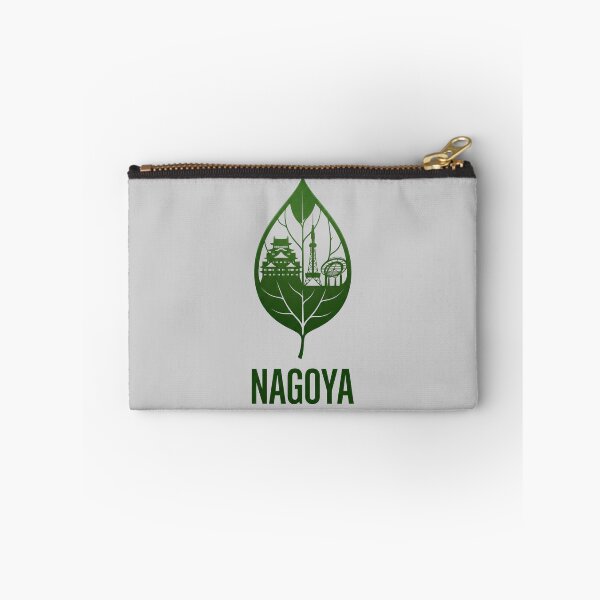 Item preview, Nagoya Japan Skyline - Castle & TV Tower in Green Leaf designed and sold by flamini.