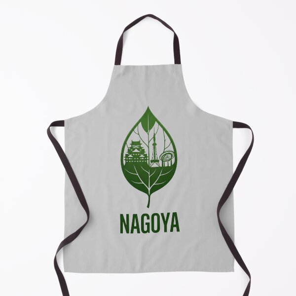 Item preview, Nagoya Japan Skyline - Castle & TV Tower in Green Leaf designed and sold by flamini.