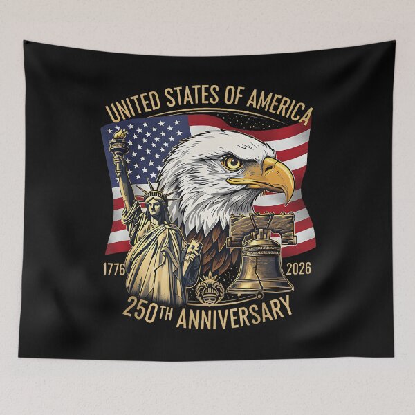 Item preview, 250 Years 1776-2026 250Th Birthday Eagle Liberty Bell designed and sold by RosellaBalistre.
