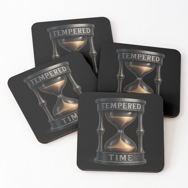 Item preview, Tempered by Time - Steel Hourglass Motivational Design designed and sold by MKreative Studio.