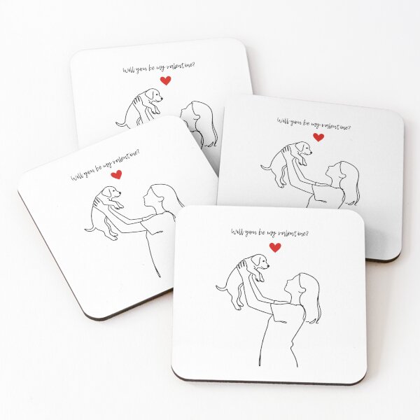 Item preview, My Dog Is My Valentine Minimalist Line Art T-Shirt designed and sold by FantasyRealmOP.