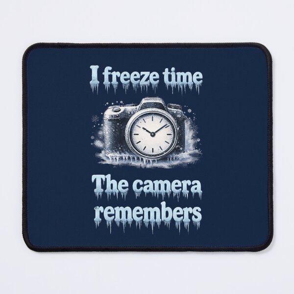 Item preview, I Freeze Time – Frozen Camera Clock Art For Photographer designed and sold by NaturEdeN.