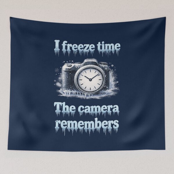 Item preview, I Freeze Time – Frozen Camera Clock Art For Photographer designed and sold by NaturEdeN.
