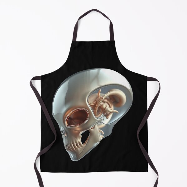 Item preview, Futuristic Biomechanical Alien Skull in Glass Shell designed and sold by MartinxMarie.