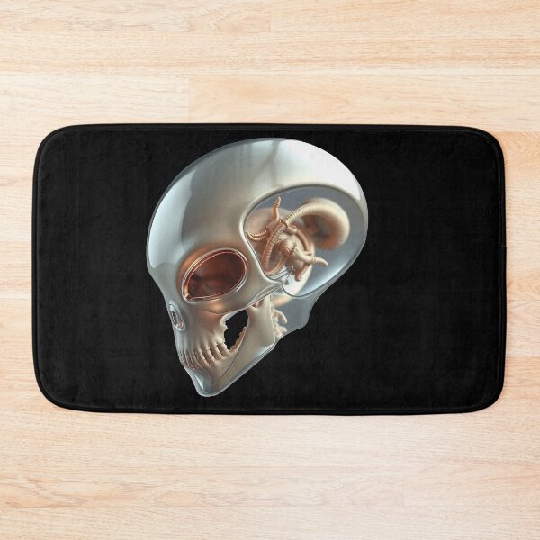 Item preview, Futuristic Biomechanical Alien Skull in Glass Shell designed and sold by MartinxMarie.