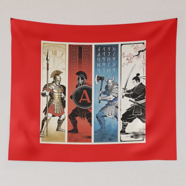 Item preview, Ancient Warriors Collection T-Shirt | 4 Epic Civilizations Print designed and sold by Epick7.