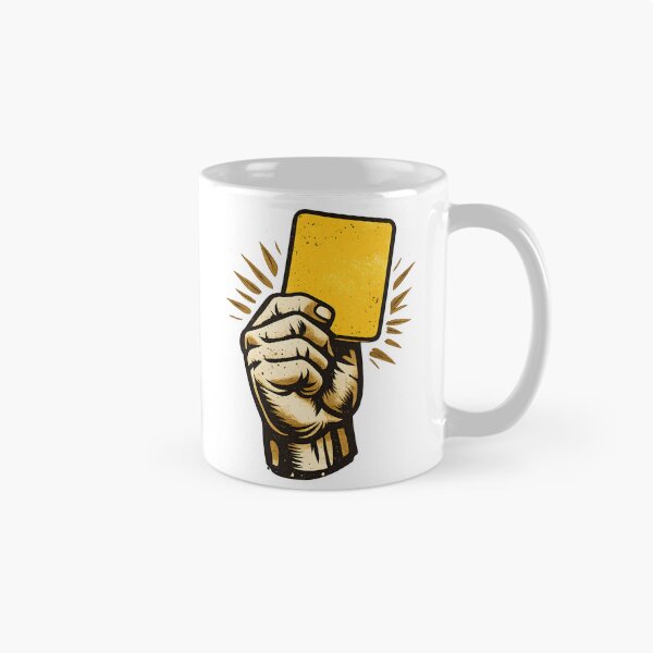 Aperçu de l'œuvre Carton jaune vintage – Logo rétro d'arbitre de football créée et vendue par Dax Studio.