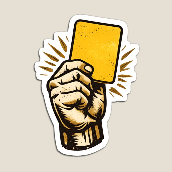 Item preview, Vintage Yellow Card – Retro Soccer Referee Logo designed and sold by Dax Studio.