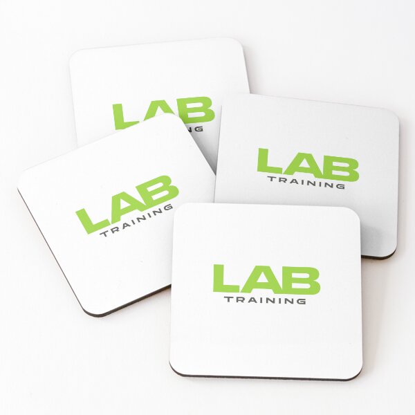 Item preview, LAB TRAINING – Neon Green Minimalist Fitness Typography Design designed and sold by DailyDrivesct.