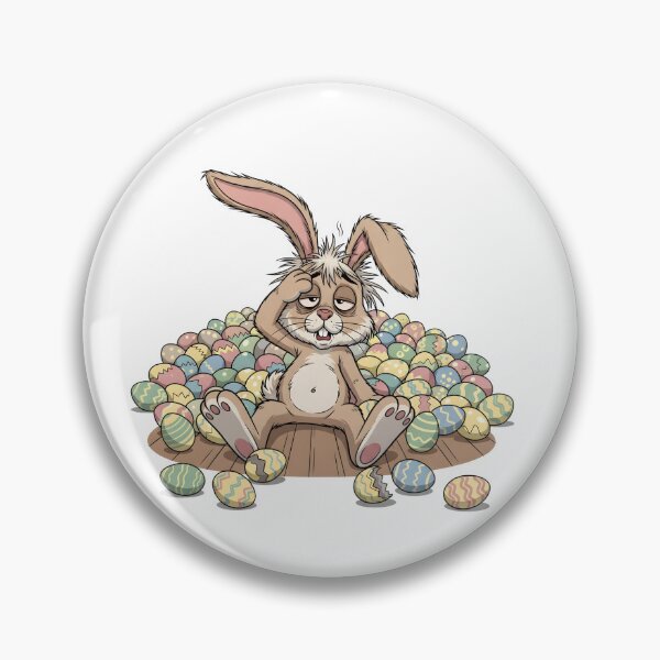 Item preview, Exhausted Easter Bunny - Funny Tired Rabbit After Egg Hunt Art designed and sold by Latikshop.