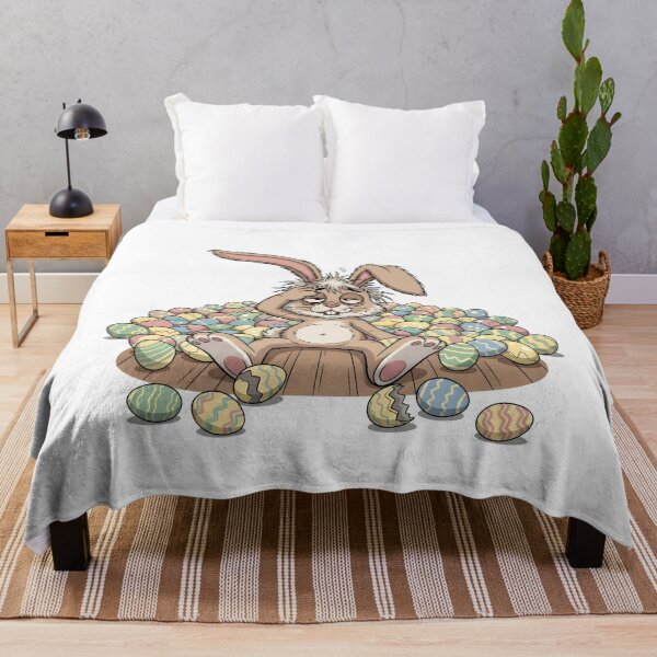 Item preview, Exhausted Easter Bunny - Funny Tired Rabbit After Egg Hunt Art designed and sold by Latikshop.