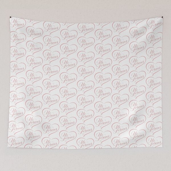 Item preview, Us Forever Romantic Heart Typography – Elegant Love Design designed and sold by PrintandJoy.