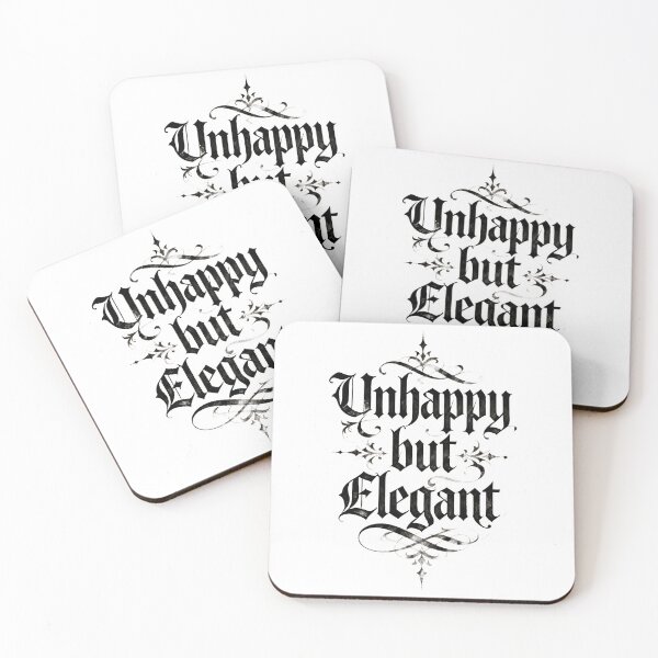 Item preview, "Unhappy but Elegant Sarcastic Gothic Quote" designed and sold by Pearlsiwa.