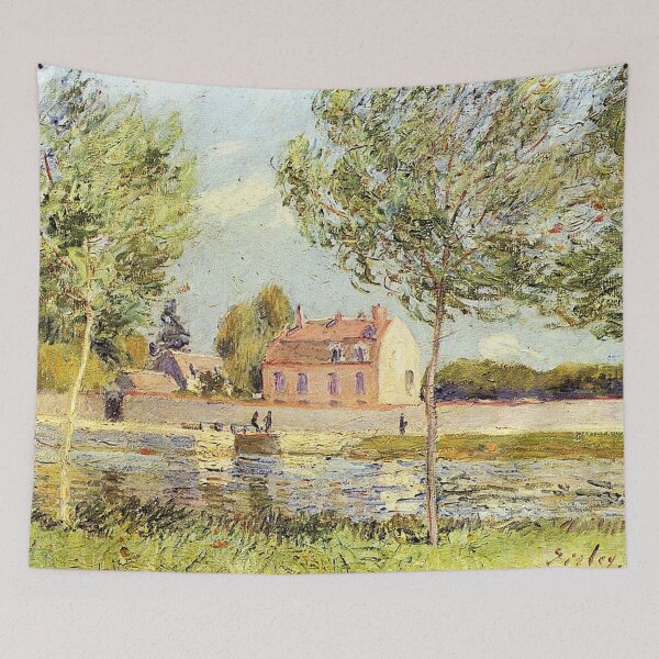 Item preview, Houses on the Banks of the Loing designed and sold by tomorrowsart.