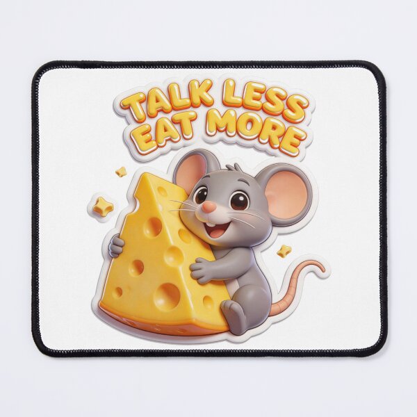 Item preview, Talk Less Eat More Cute Mouse designed and sold by Zippy Creation.