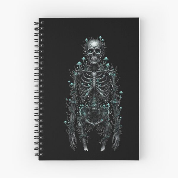 Item preview, Ethereal Rebirth: Bioluminescent Mushroom Skeleton Art designed and sold by MartinxMarie.