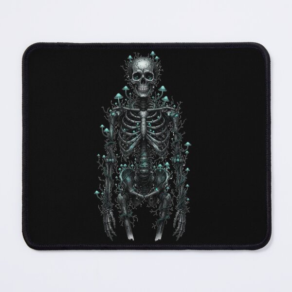 Item preview, Ethereal Rebirth: Bioluminescent Mushroom Skeleton Art designed and sold by MartinxMarie.