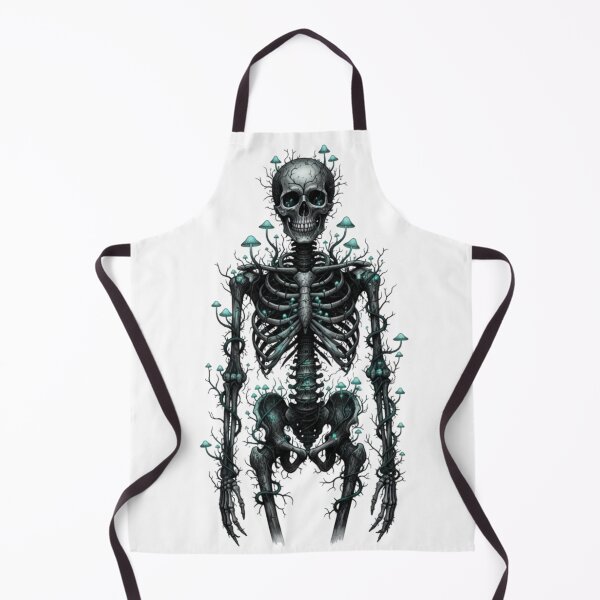 Item preview, Ethereal Rebirth: Bioluminescent Mushroom Skeleton Art designed and sold by MartinxMarie.