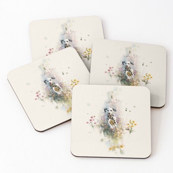 Item preview, A Dalmatian running through a field of wildflowers, Dogs in Motion designed and sold by CDC40.