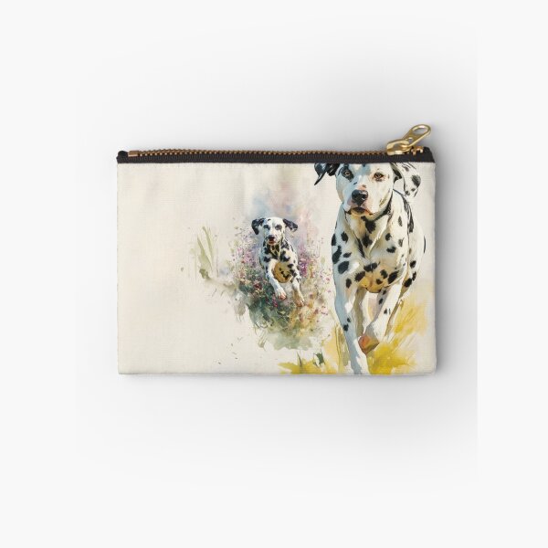 Item preview, A Dalmatian running through a field of wildflowers, Dogs in Motion designed and sold by CDC40.