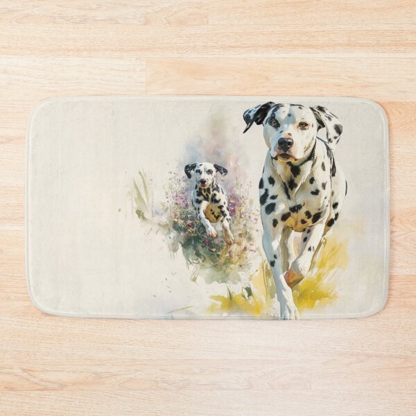 Item preview, A Dalmatian running through a field of wildflowers, Dogs in Motion designed and sold by CDC40.