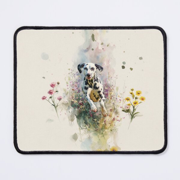 Item preview, A Dalmatian running through a field of wildflowers, Dogs in Motion designed and sold by CDC40.