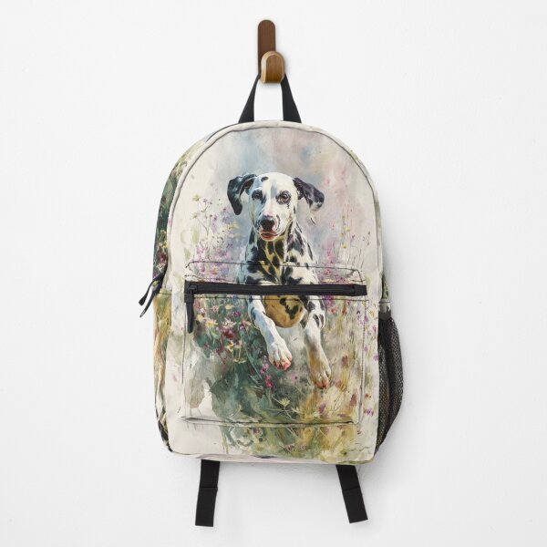 Item preview, A Dalmatian running through a field of wildflowers, Dogs in Motion designed and sold by CDC40.