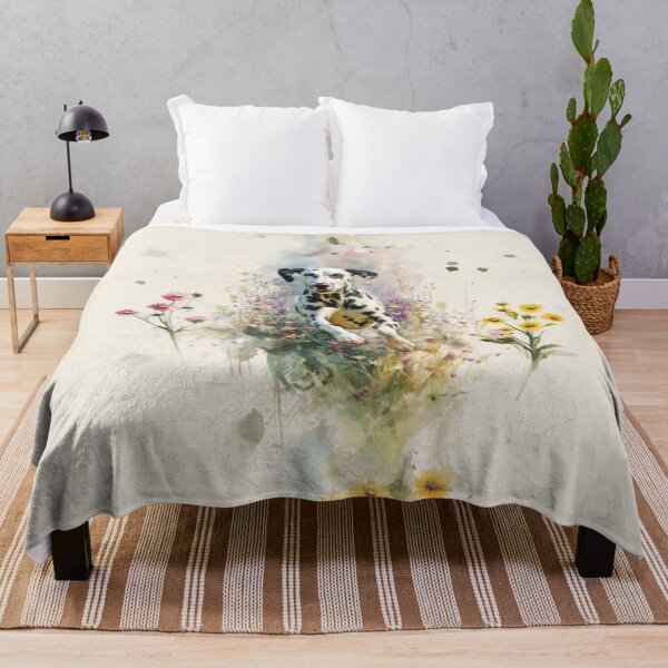 Item preview, A Dalmatian running through a field of wildflowers, Dogs in Motion designed and sold by CDC40.