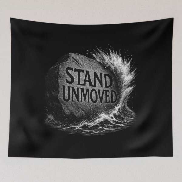 Item preview, STAND UNMOVED - Epic Rock vs Wave Resilience Graphic designed and sold by MKreative Studio.