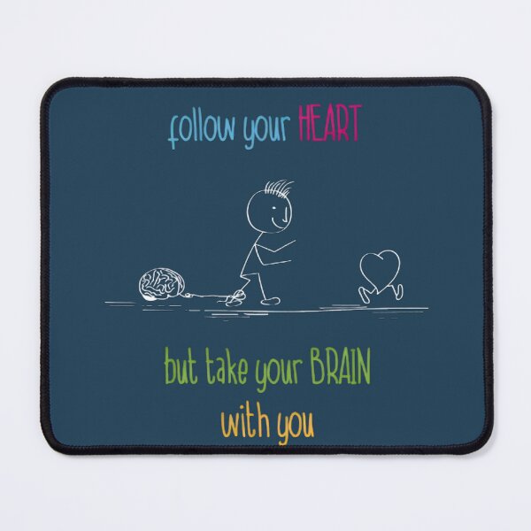 Item preview, Follow Your Heart but Take Your Brain With You – Motivational Quote Art designed and sold by Rangmanch.