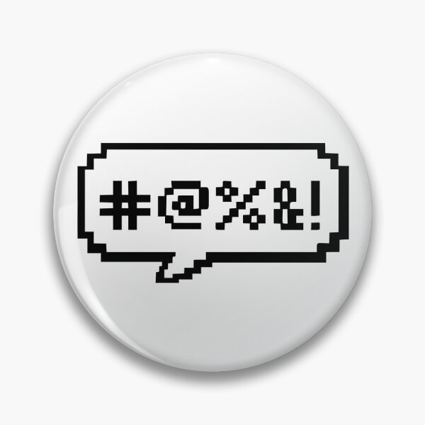 Item preview, 8 bit chat box foul symbols pixel art designed and sold by tonylau81.